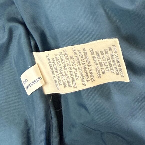 American Eagle Vest Womens Large Blue Hooded Sherpa Lined Quilted Full Zip Y2K - Picture 10 of 14